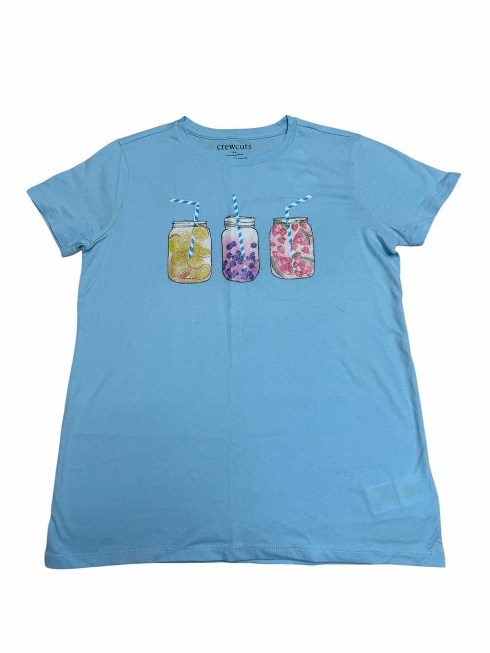 Crewcuts Girls Glitter Fruit Drink Tee XL NWT